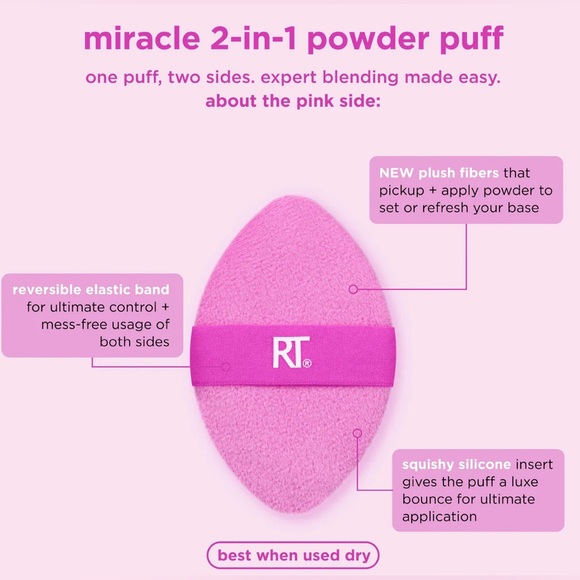 ✨🆕Real Techniques Miracle 2-In-1 Powder Puff/Liquid Makeup Puff!!💜✨ - Picture 8 of 14